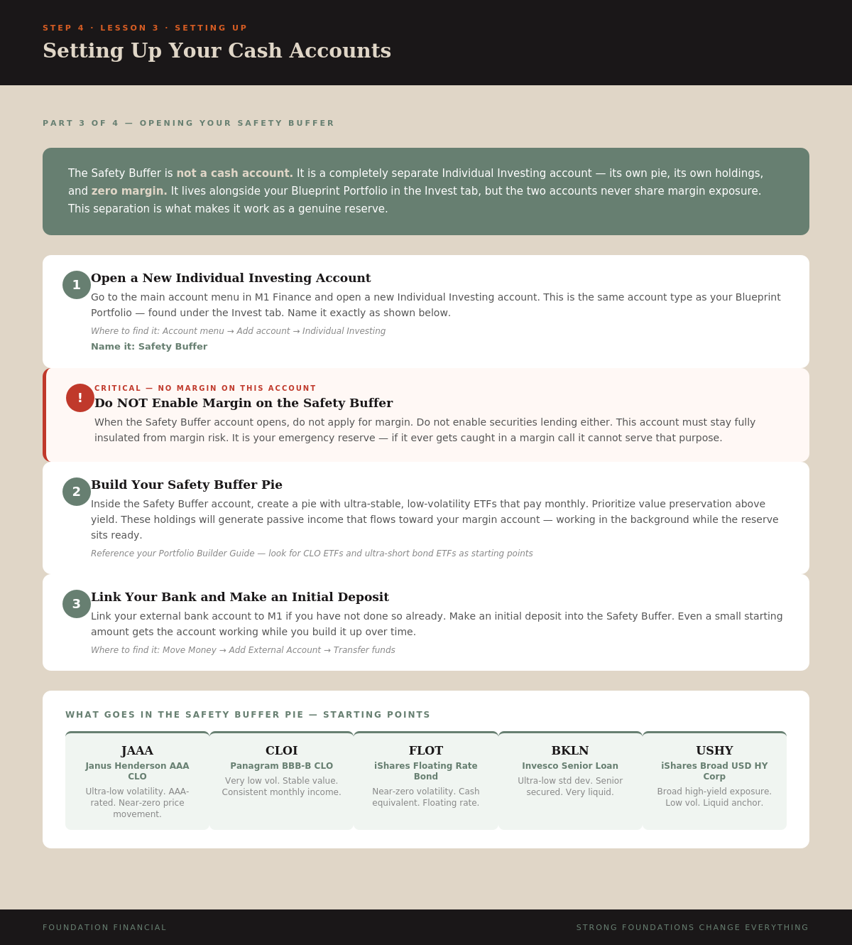 Setting Up Cash Accounts — Part 3